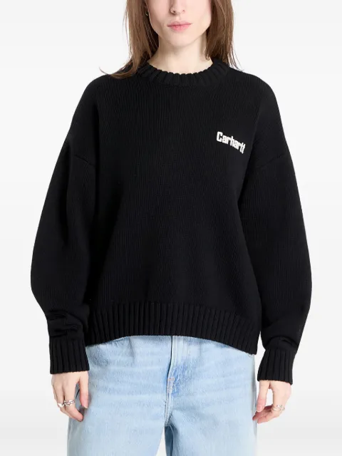 Carhartt WIP logo-detail heart-print sweater Black I035184