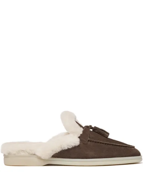 Scarosso tassel-embellished suede mules Brown LUCREZIAMULEFDTSUED