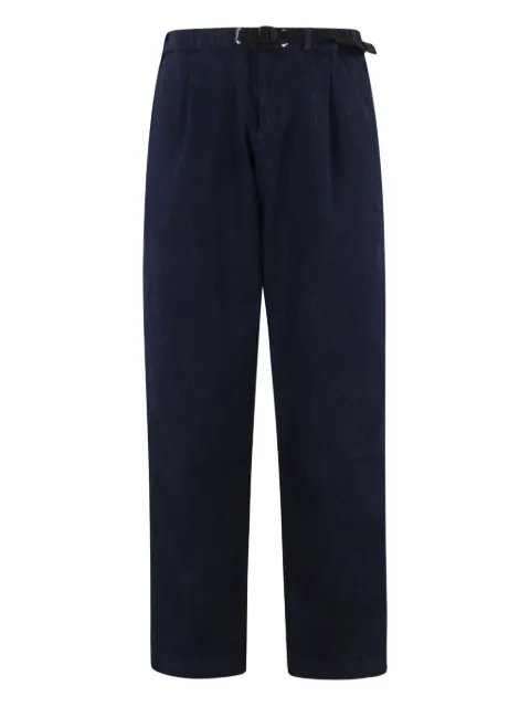 White Sand pleated-front cotton trousers Blue 25WSU67341097