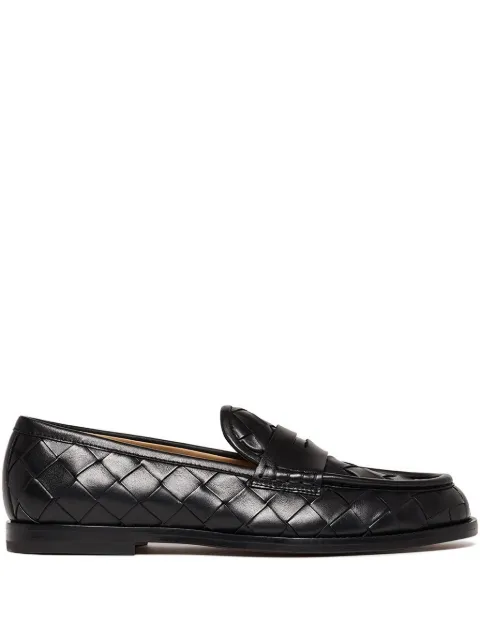 Scarosso woven-leather loafers Black GERALDLOAFWOCCALF