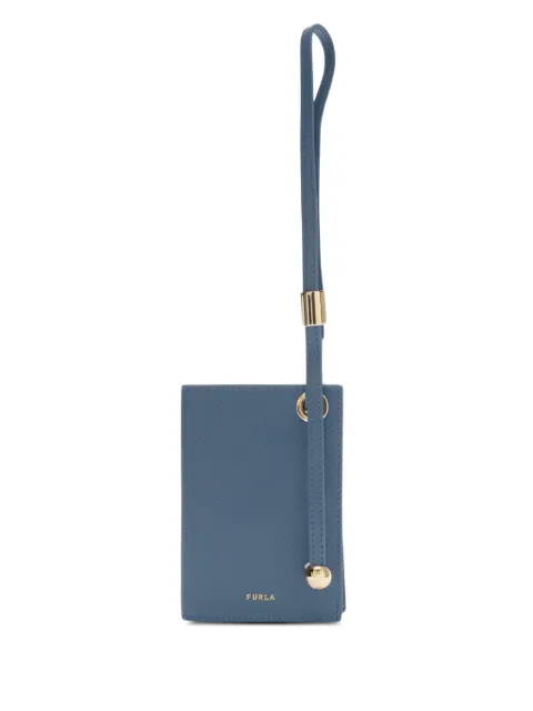 Furla Laura leather strap card holder Blue WP00511ARE0001007