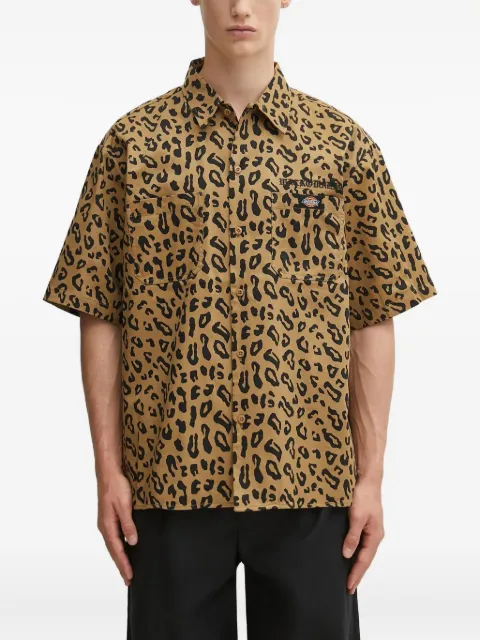 WACKO MARIA leopard-print short-sleeves shirt Brown 25SSWMSDC02