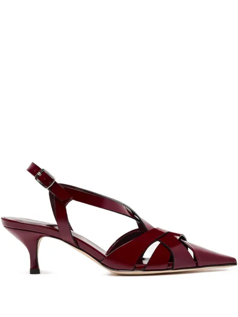 Scarosso pointed slingback pumps Red CLIOPUMPBURPATE