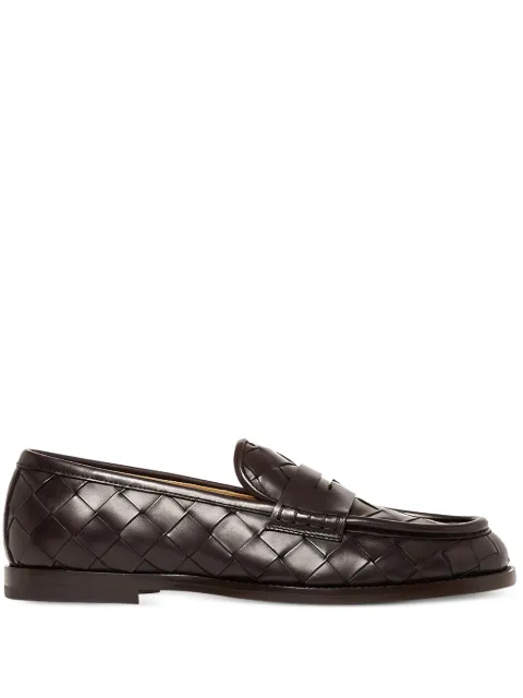 Scarosso woven-leather loafers Brown GERALDLOAFWOBCALF