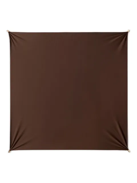 KOROBEYNIKOV square-shaped embellished headscarf Brown 1HSCHR26
