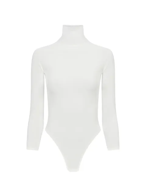 ALALA high-neck long-sleeve bodysuit White AA9B02124J050