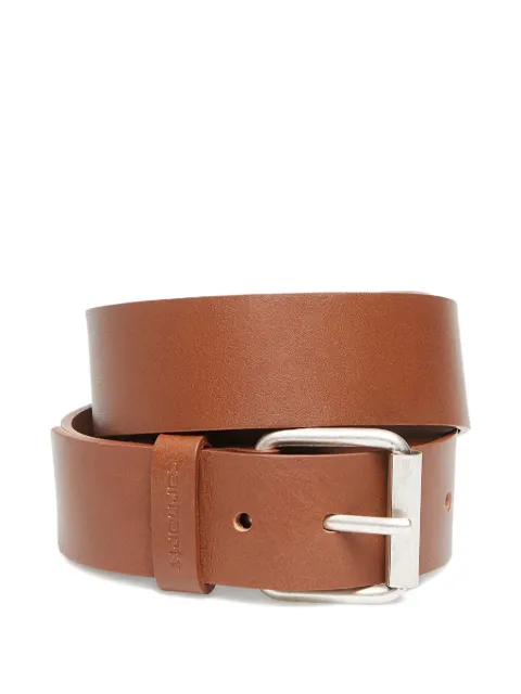 Carhartt WIP Script leather belt Brown I030992