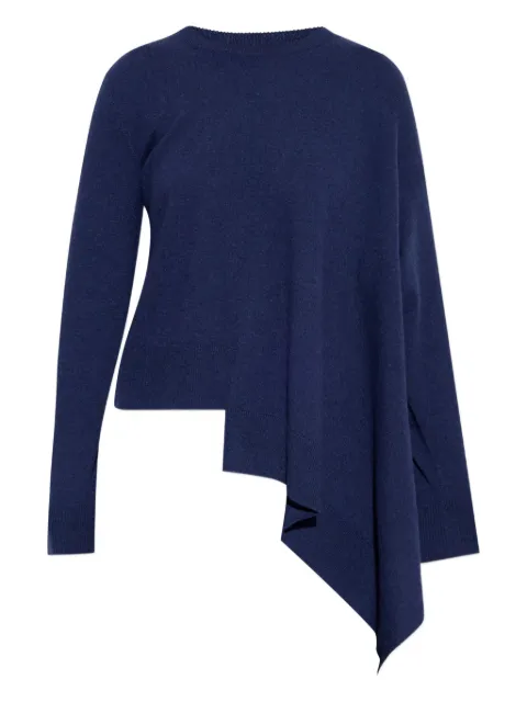 Alexander McQueen asymmetric cashmere sweater Blue 839874Q1BEU