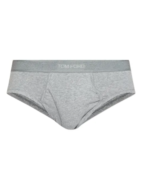 TOM FORD branded-waistband cotton briefs Grey T4LC12040