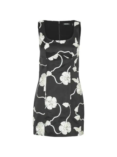 ROTATE BIRGER CHRISTENSEN 3D flower mini dress black Black 114593000