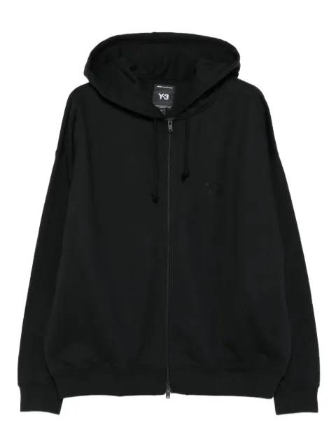 Y-3 zip-up logo-detail hoodie Black KA3107BLACK
