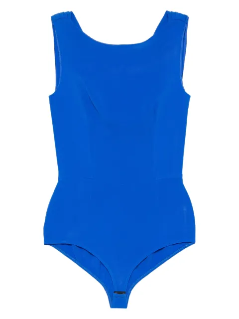 Christian Dior Pre-Owned 2000s cowl-neck bodysuit Blue CD380TB