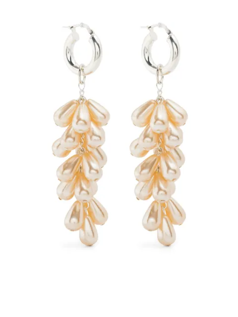 Magda Butrym pearl-drop hoop earrings Silver 718725