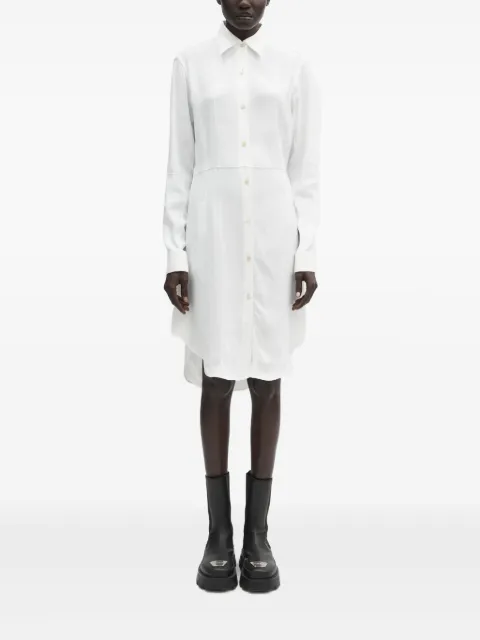 Wales Bonner high-low shirt mini dress White WS25DR05VI03100