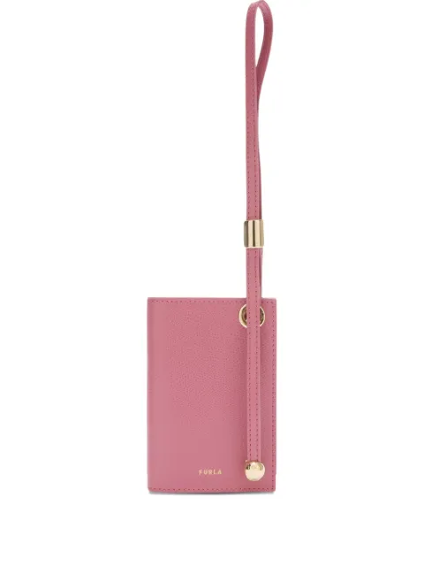 Furla Laura leather strap card holder Pink WP00511ARE0001007