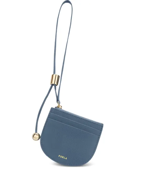 Furla Laura half-moon leather card holder Blue WP00512ARE0001007