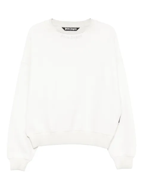 Palm Angels crew-neck cotton sweatshirt White PMBA08KF25FLE001