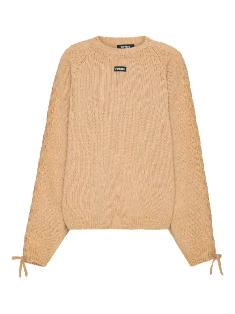 ROTATE BIRGER CHRISTENSEN round-neck long-sleeve sweater Brown 1147411753