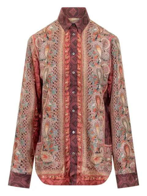 Pierre-Louis Mascia paisley-print long-sleeve shirt Red CML12451516224101