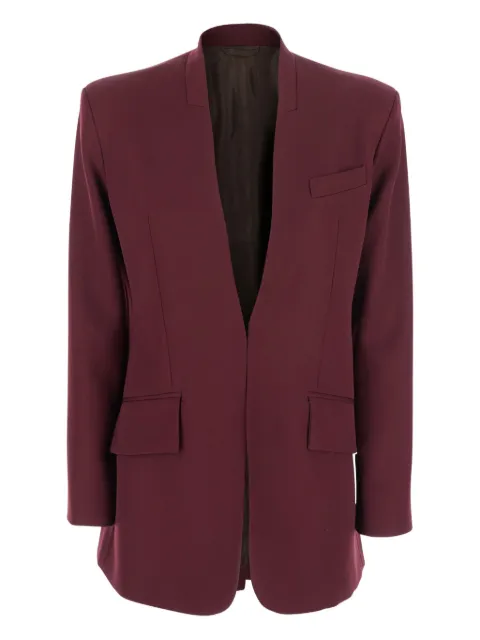 The Attico padded-shoulder gabardine blazer Red 251WCG00087WWW065AA