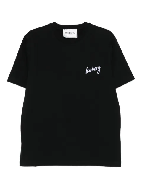 Iceberg logo crew-neck T-shirt Black 25II1P0F0716304