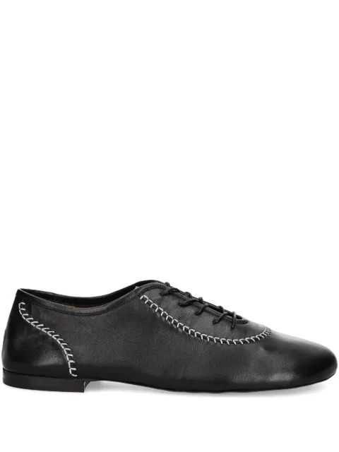 Wales Bonner contrast-stitching leather shoes Black WBM44503A