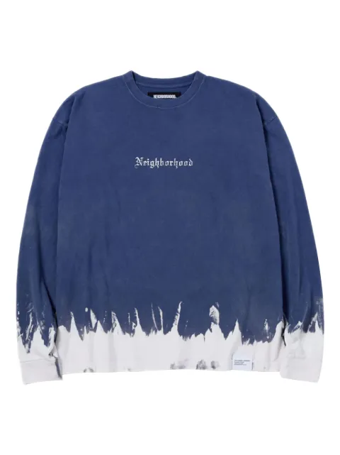 Neighborhood dip-dye long-sleeves T-shirt Blue 241OKNHCSM03