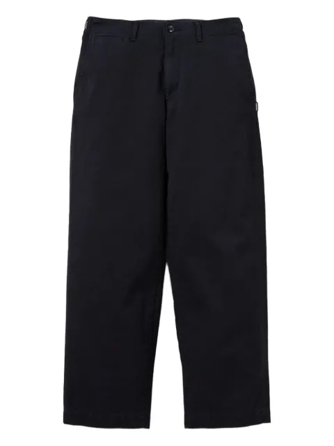 Neighborhood straight-leg cotton trousers Black 242AQNHPTM04