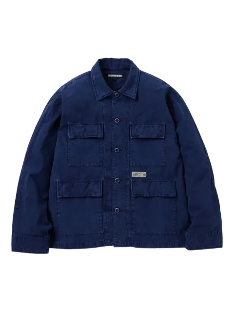 Neighborhood multi-pocket cotton shirt jacket Blue 242SPNHSHM04