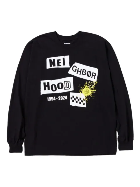 Neighborhood long-sleeve graphic T-shirt Black 242PCNHLT10