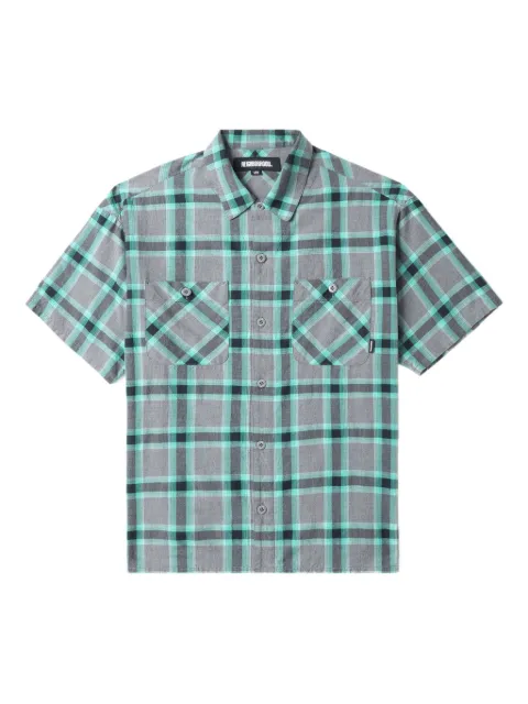 Neighborhood checked patch-pocket shirt Grey 231BENHSHM04