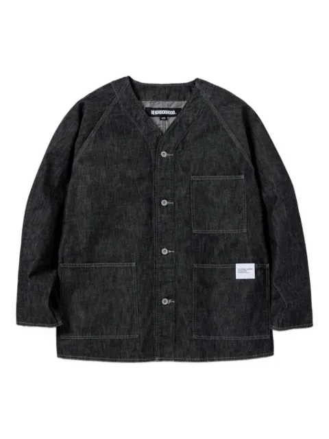 Neighborhood raglan-sleeve denim jacket Black 241XBNHJKM03