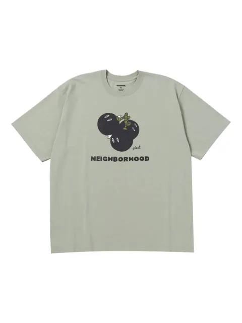 Neighborhood graphic-print cotton T-shirt Green 241PCNHST13
