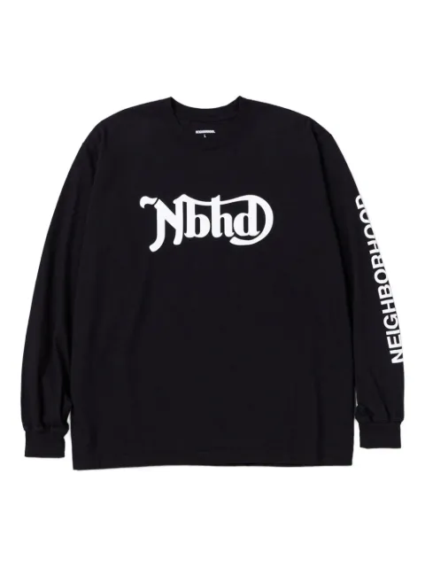 Neighborhood sleeve-detail crew-neck sweatshirt Black 242PCNHLT07