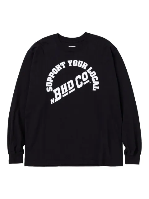 Neighborhood printed long-sleeve T-shirt Black 242PCNHLT06