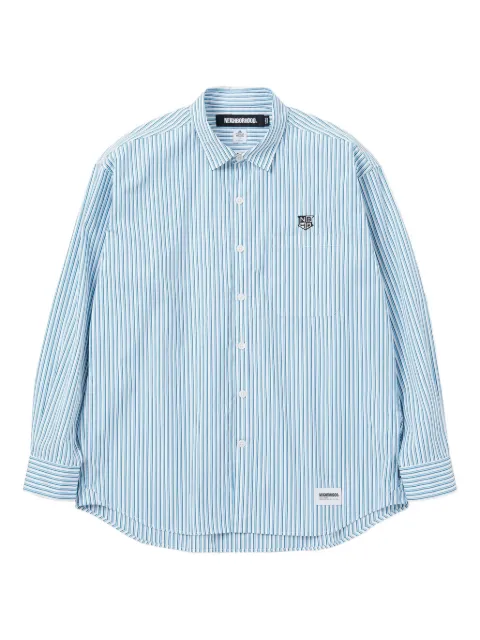 Neighborhood striped cotton shirt Blue 242TSNHSHM03