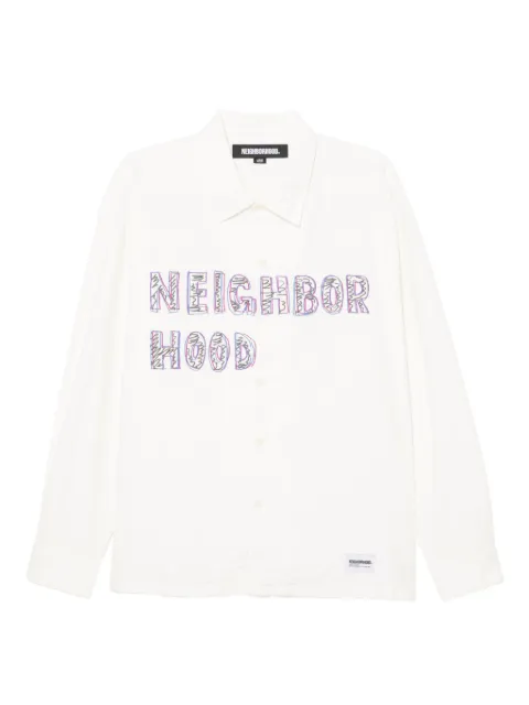 Neighborhood logo-embroidered shirt White 242AQNHSHM05