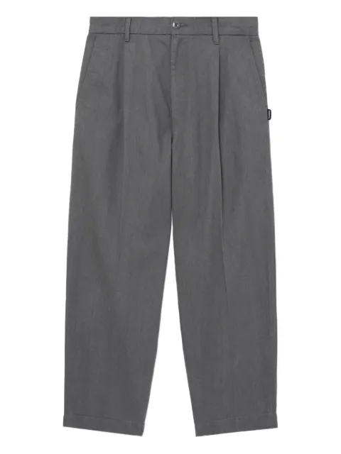 Neighborhood pleated-pocket cuffed trousers Grey 232SPNHPTM01