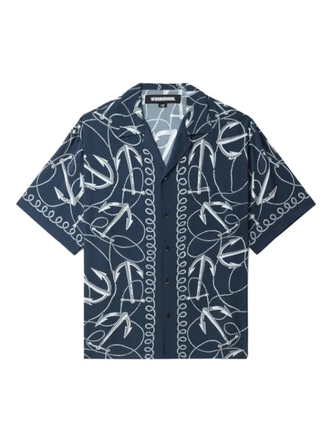 Neighborhood short-sleeve shirt Blue 231TSNHSHM07
