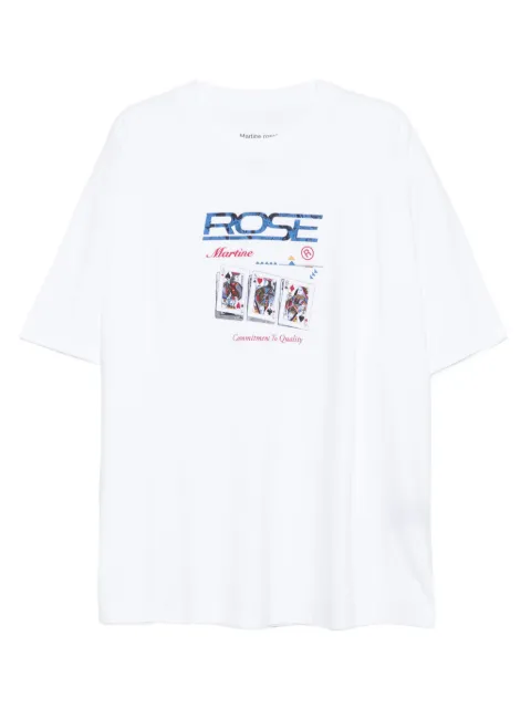 Martine Rose playing-card graphic T-shirt White 621JE06000F