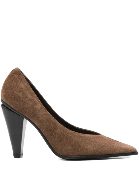 Roberto Festa 95mm pointed-toe cone-heel pumps Brown MORA
