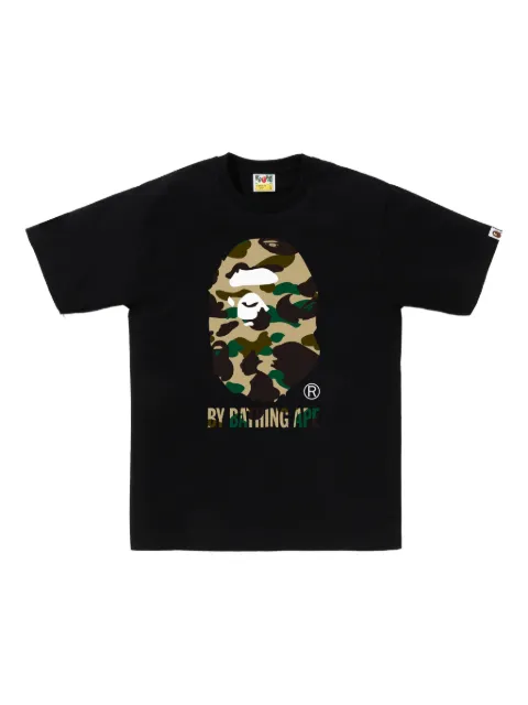 A BATHING APE® camouflage-print logo T-shirt Black 001TEL801013M