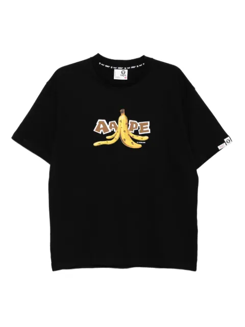 AAPE BY *A BATHING APE® logo-graphic relaxed-fit T-shirt Black AAPTEM1751XXP