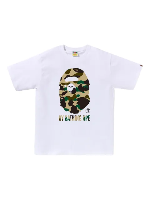 A BATHING APE® camouflage-print logo T-shirt White 001TEL801013M