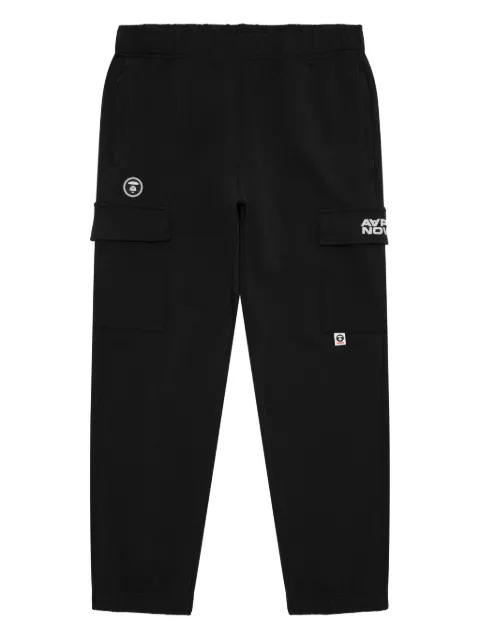 AAPE BY *A BATHING APE® logo-patch adjustable-waist track pants Black APTC631XXP