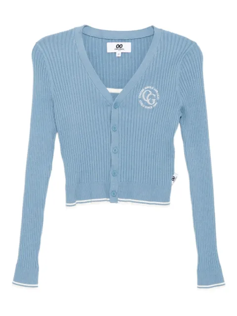 CHOCOOLATE logo-embroidered top cardigan set Blue B1XTSW00568XPBLE