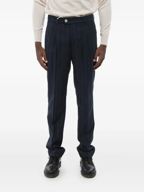 Brunello Cucinelli pleated pinstripe trousers Blue MS484L00HTC002
