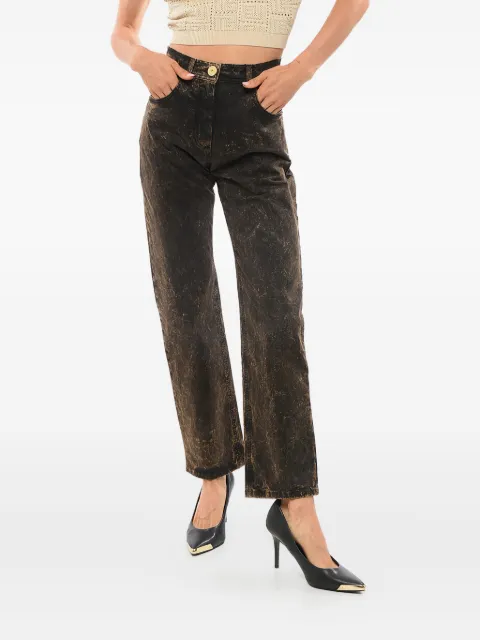 Balmain acid-wash straight jeans Black AF0MI020DD29