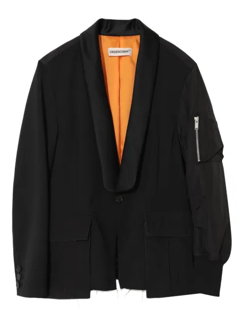 Undercover shawl-lapel bomber jacket Black UP2E1101
