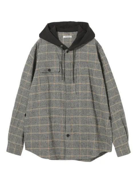 Undercover UP2E44071 hooded checked shirt Grey UP2E44071